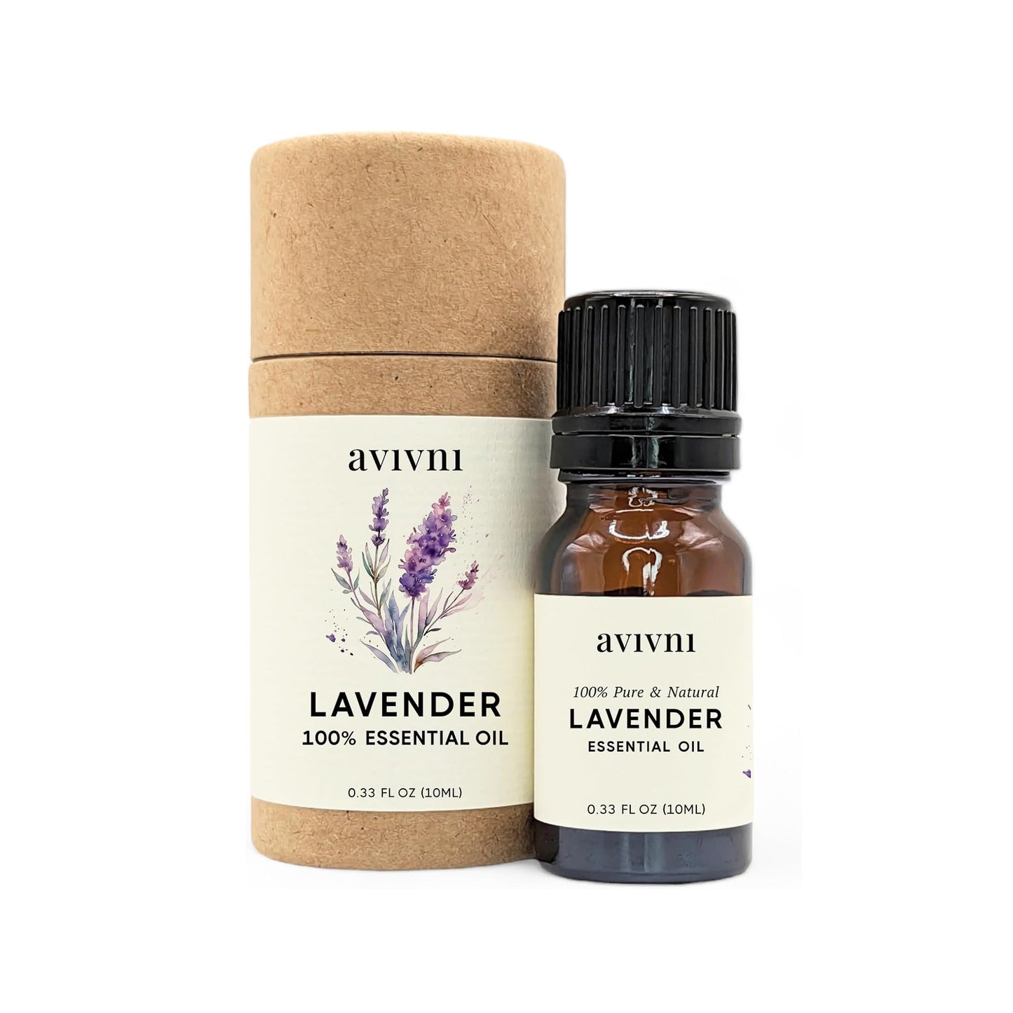 Avivni French Lavender Essential Oil- 100% Pure, Organic, Therapeutic Grade, 0.33oz (10ml)