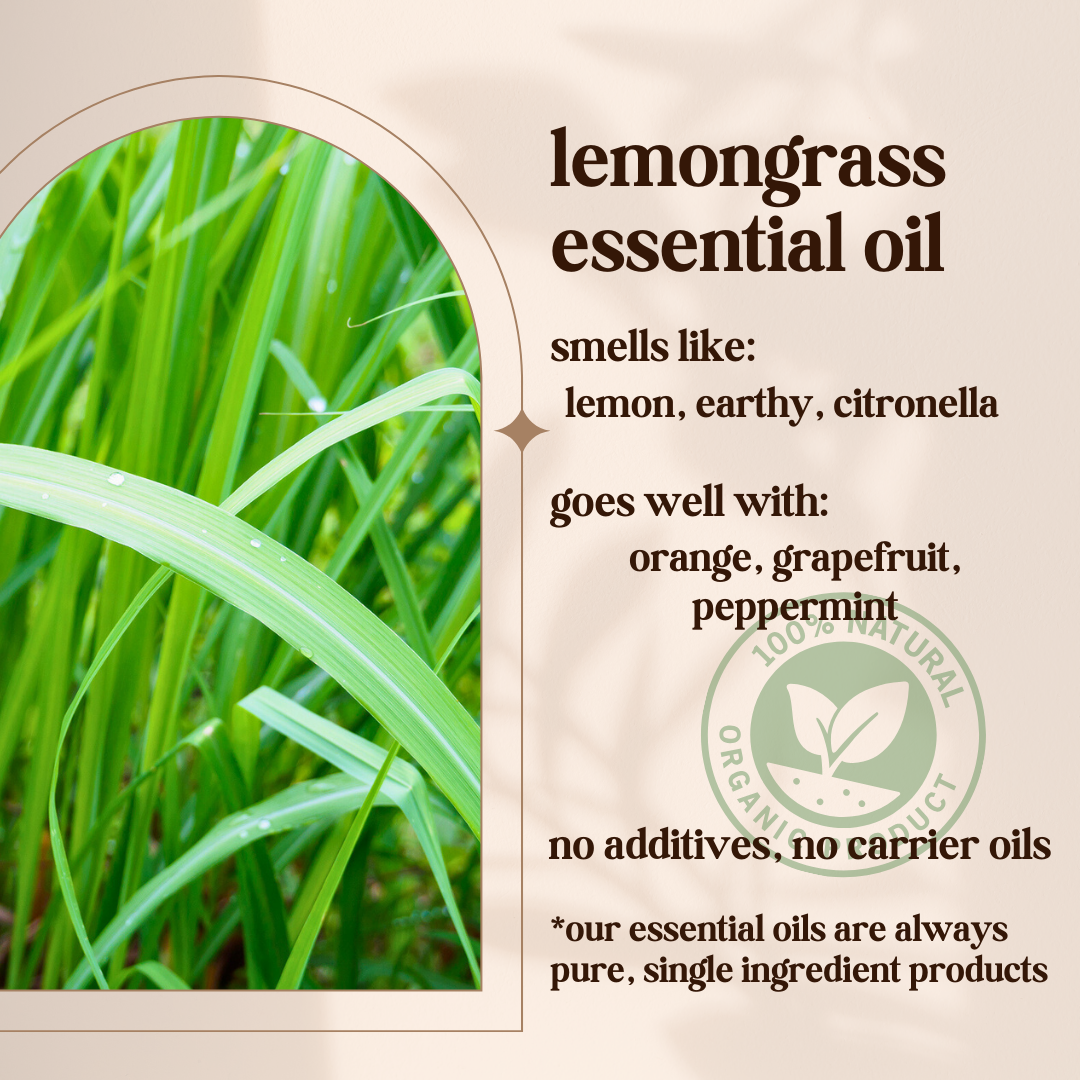 Avivni Lemongrass Essential Oil- 100% Pure, Organic, Therapeutic Grade, 0.33oz (10ml)