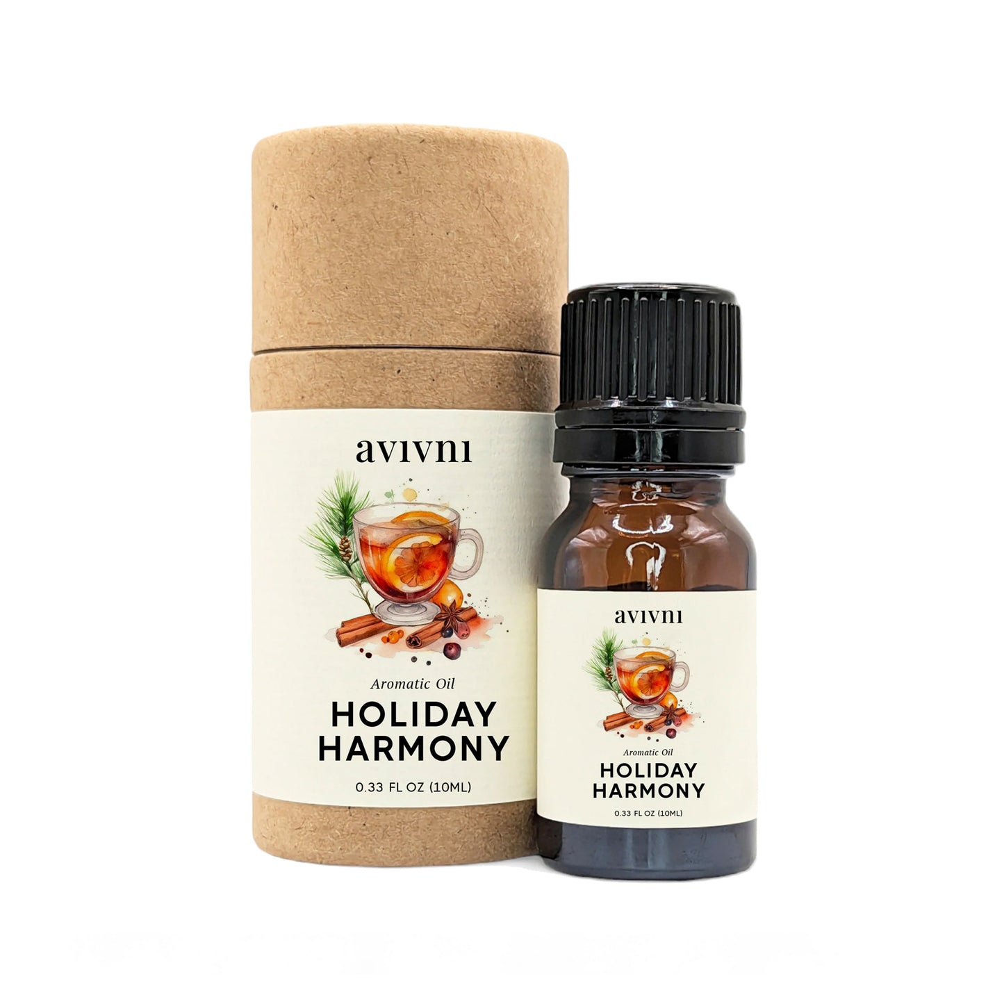 Avivni Holiday Harmony Essential Oil Blend- 100% Pure and Natural, Organic, 0.33oz (10ml)