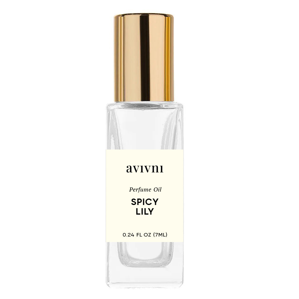 Avivi Spicy Lily Luxury Perfume Oil Roller - Travel Sized Clean Fragrance (7ml)