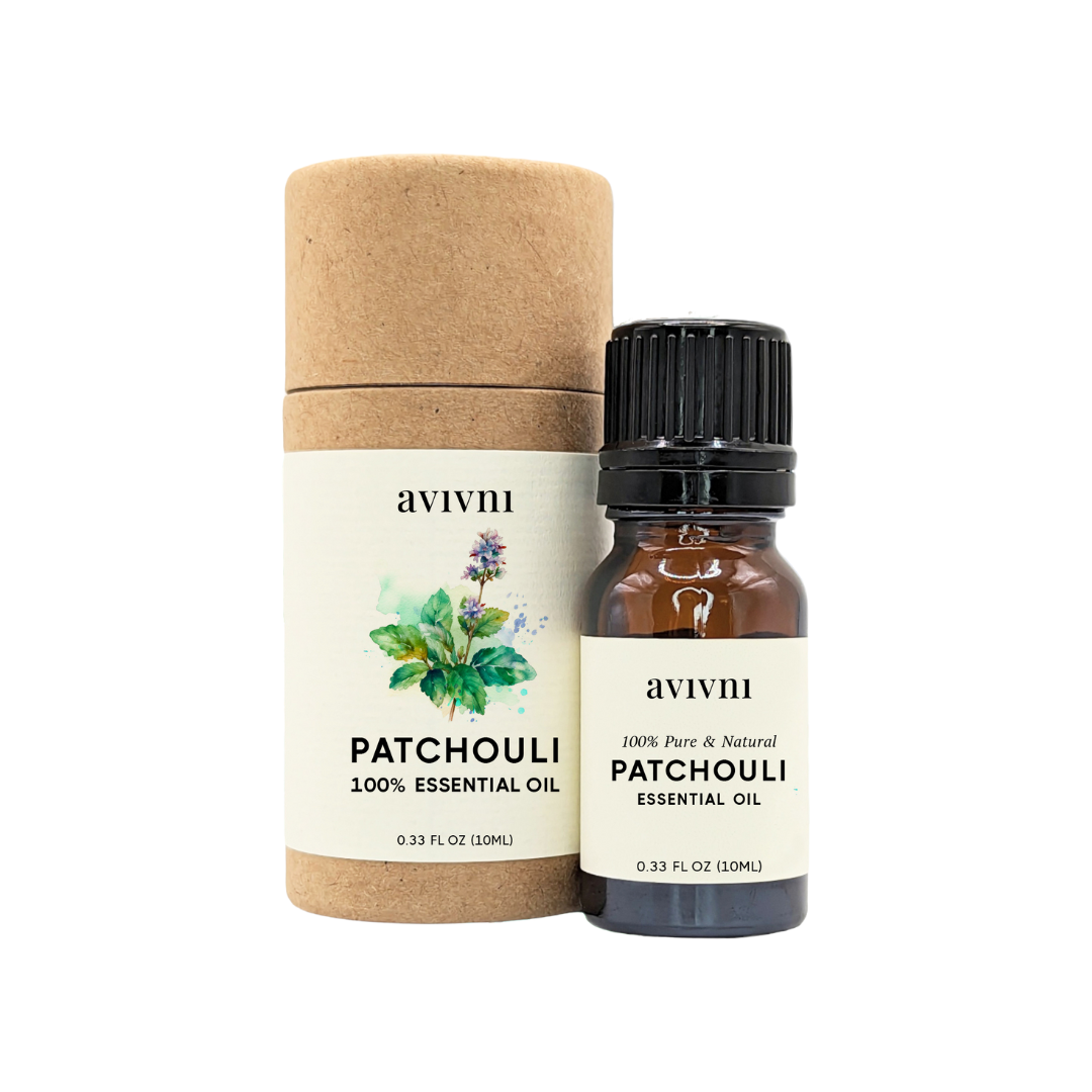 Avivni Patchouli Essential Oil- 100% Pure, Organic, Therapeutic Grade, 0.33oz (10ml)