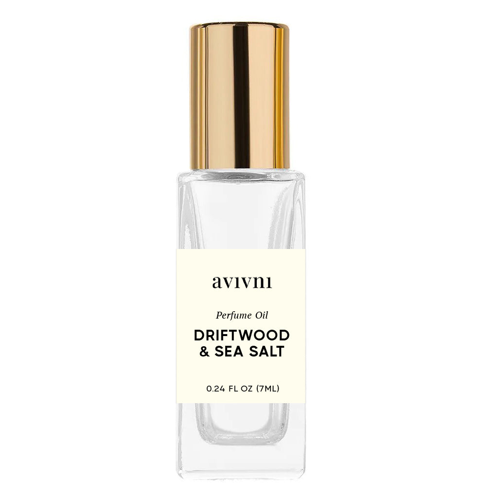 Avivni Driftwood Sea Salt Luxury Perfume Oil RollOn - Travel Sized Clean Fragrance (7ml)