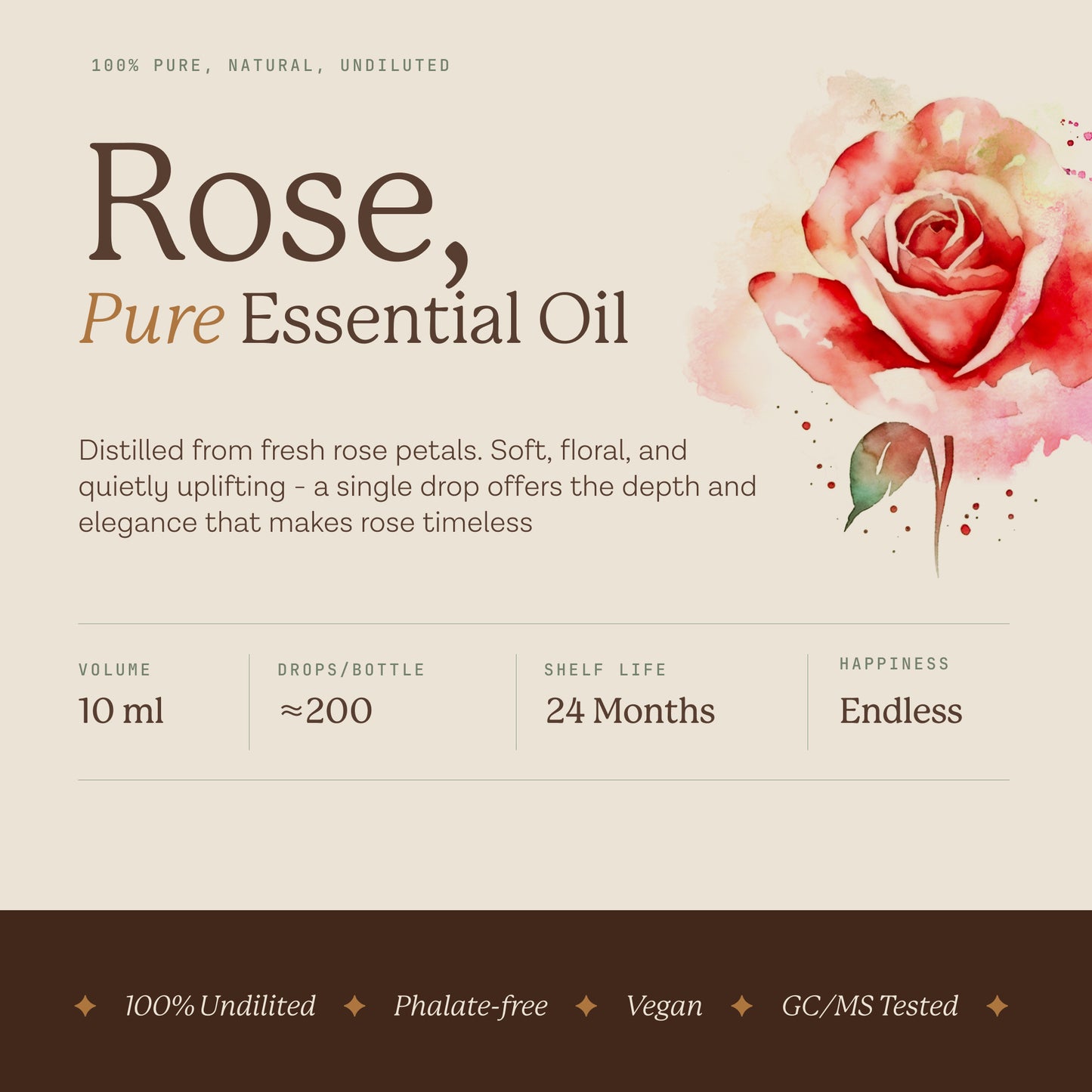 Avivni Bulgarian Rose Essential Oil - 100% Pure & Natural - 0.33oz (10ml)